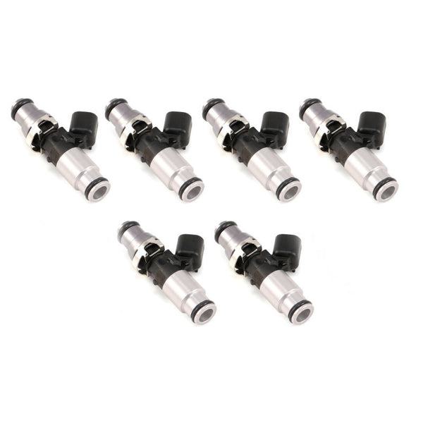 Injector Dynamics ID1300X Injectors Audi/VW VR6 (12 valve) 14mm Grey Top / Silver Bottom - Set of 6 - 1300.60.14.14B.6 by Inj