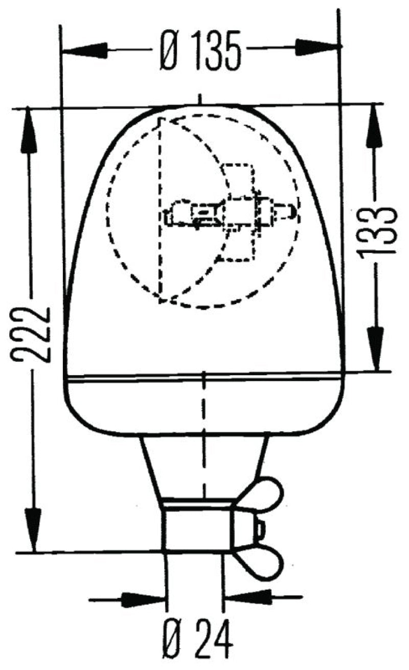 Hella Rotating Beacon H 12V Yellow Mgs12 2Rl - 006846001