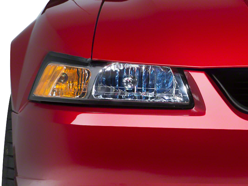 Raxiom 99-04 Ford Mustang Axial Series OE Style Headlights- Chrome Housing (Clear Lens) - 42011