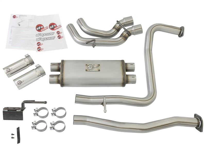 aFe POWER Rebel Series 2-1/2in 409 SS Cat Back Exhaust w/ Polished Tips 16-17 Nissan Titan V8 5.6L - 49-46126-P