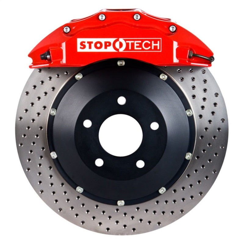 StopTech 05-10 Porsche 911 Carrera S (997) Front BBK ST-60 Caliper Red / 2pc Drilled 380x32mm Rotor - 83.789.6800.72