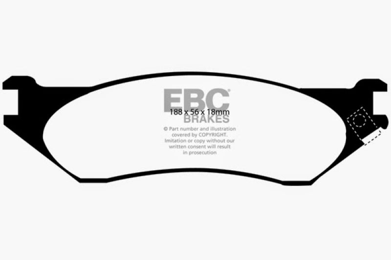 EBC 04-06 Dodge Durango 3.7 Ultimax2 Front Brake Pads - UD897
