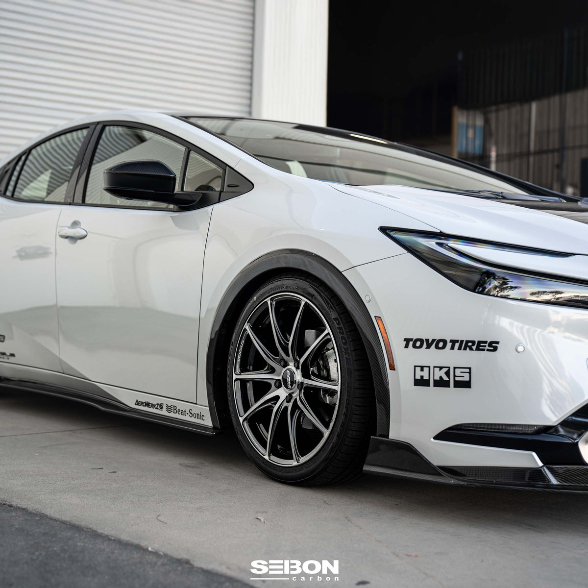 Seibon 23-25 Toyota Prius Carbon Fiber Front Fender Trim - FFT23TYPR