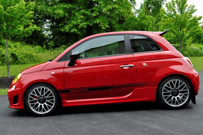 Rally Armor 12-18 Fiat 500 (Pop/Sport/Lounge/Abarth) Black UR Mud Flap w/ Red Logo - MF25-UR-BLK/RD