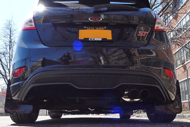 Rally Armor 13-19 USDM Ford Fiesta ST Black UR Mud Flap w/ Red Logo - MF29-UR-BLK/RD