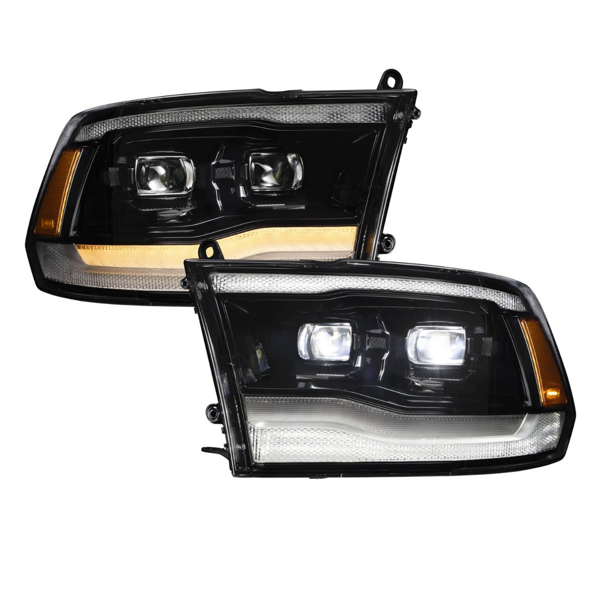 Form Lighting 2009-2018 Ram 1500/2500/3500 Sequential LED Projector Headlights (Pair) - FL0016