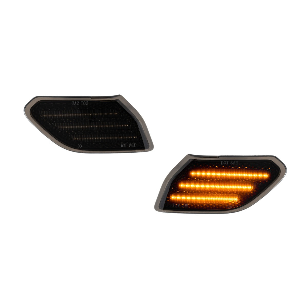 Form Lighting 2018 Wrangler JL LED Sidemarkers Clear (Pair) - FL0062