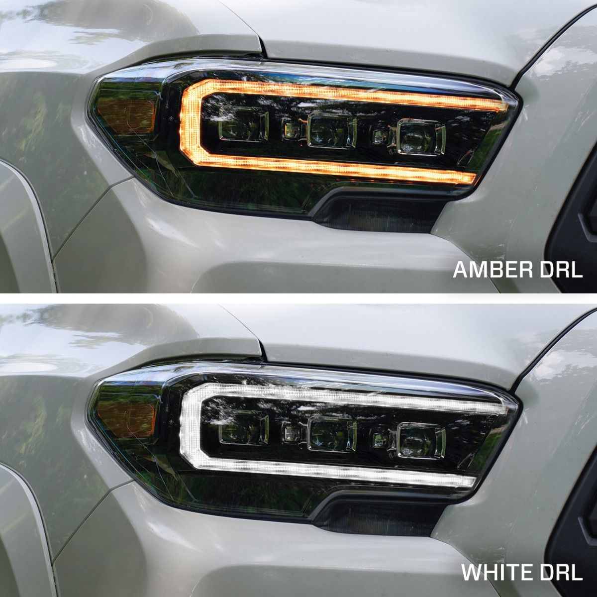 Diode Dynamics 16-23 Toyota Tacoma LED Proj. Headlights w/ Selectable DRL - Chrome - FL0112 for 2016-2023 Toyota Tacoma - sid