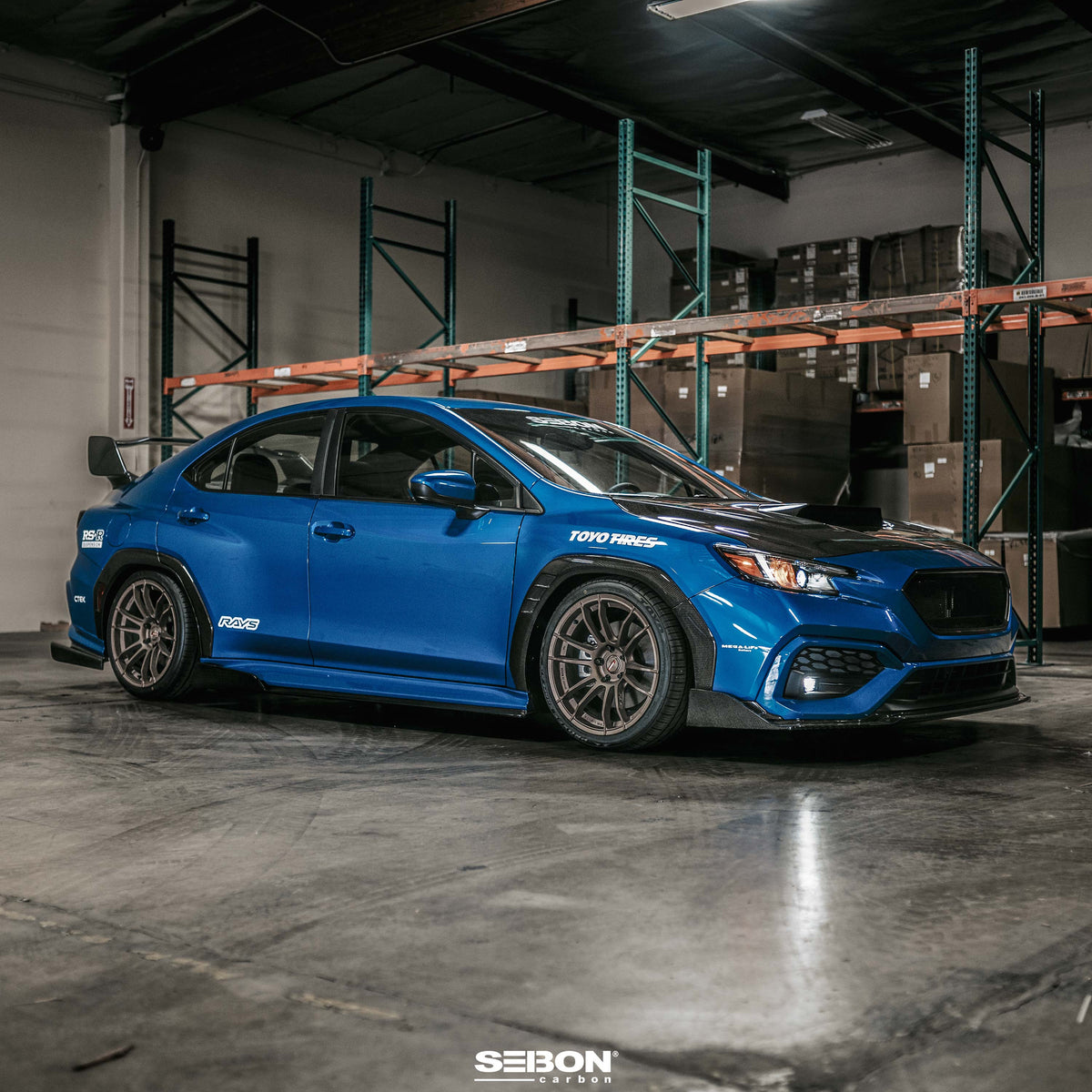 Seibon 2022 Subaru WRX MB-Style Carbon Fiber Front Lip - FL22SBIMP-MB