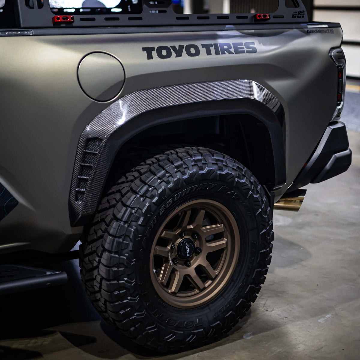Seibon 2024 Toyota Tacoma TRD PRO Rear Carbon Fiber Fender Flares - FLR24TYTA-R
