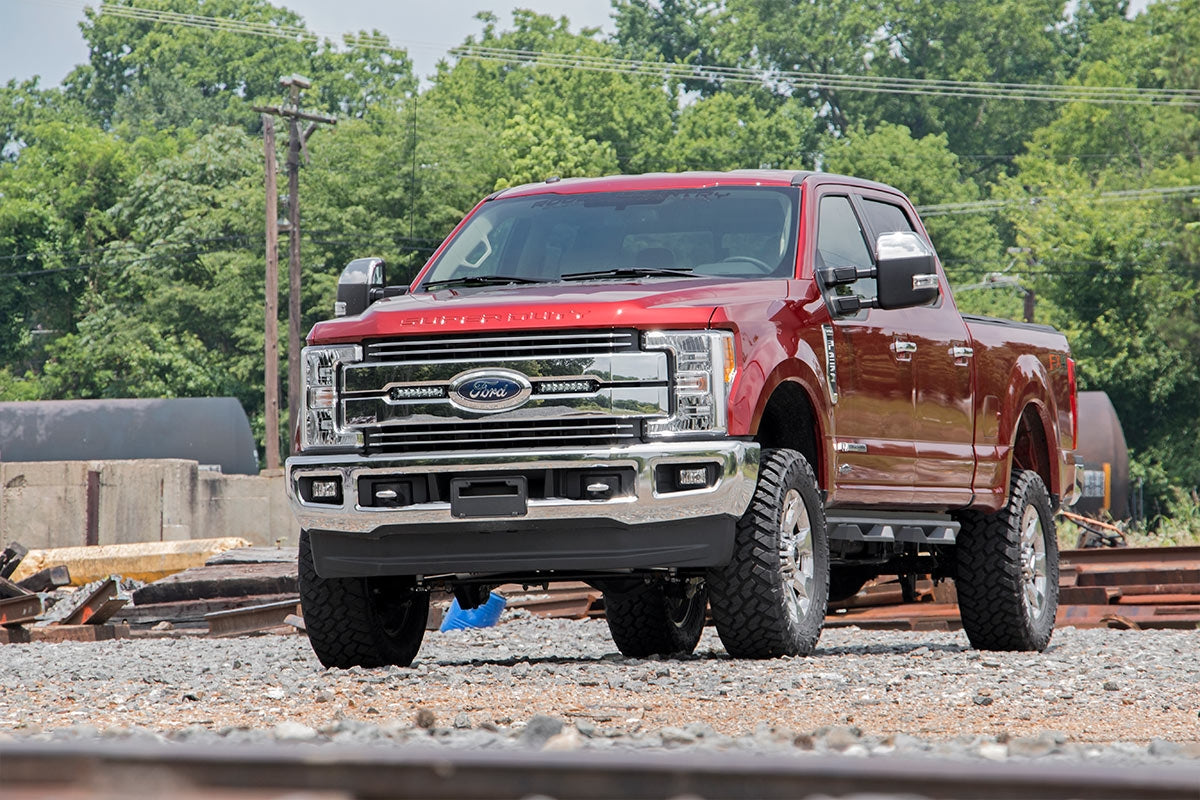 LED Light Kit | Grille Mount | 8&quot; Chrome Pair | Ford F-250 Super Duty (17-19)