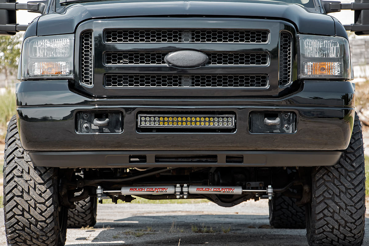 LED Light Kit | Bumper Mount | 2&quot; Black Dual Row | Amber DRL | Ford F-250/F-350 Super Duty (05-07)