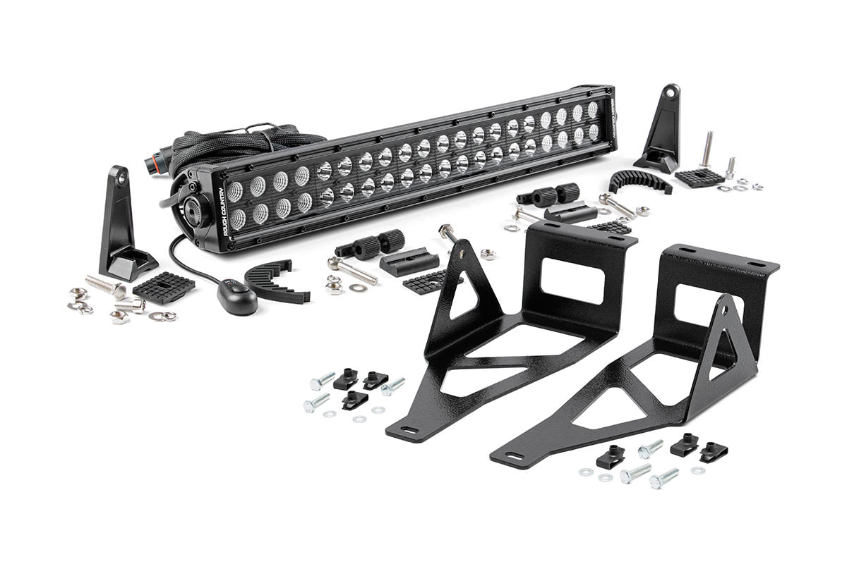 LED Light Kit | Bumper Mount | 20&quot; Black Dual Row | Ford F-250/F-350 Super Duty (05-07)