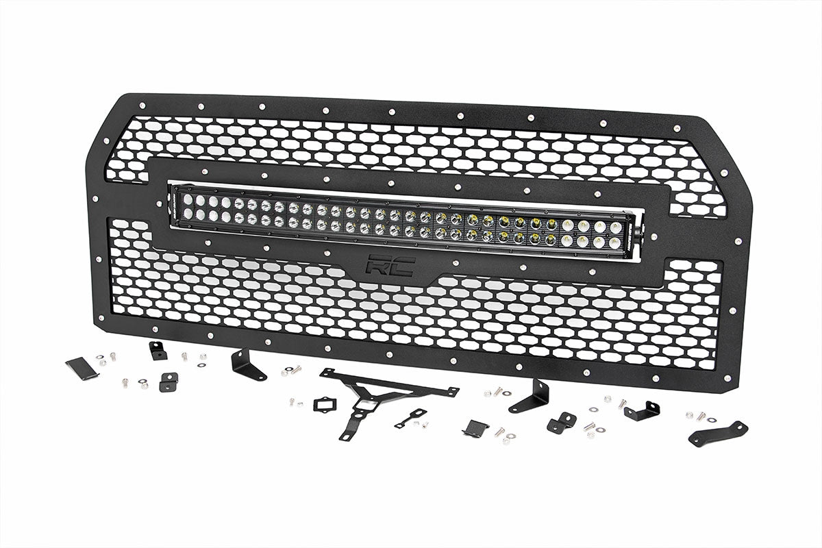 Mesh Grille | 30&quot; Dual Row LED | Black | Ford F-150 2WD/4WD (2015-2017)