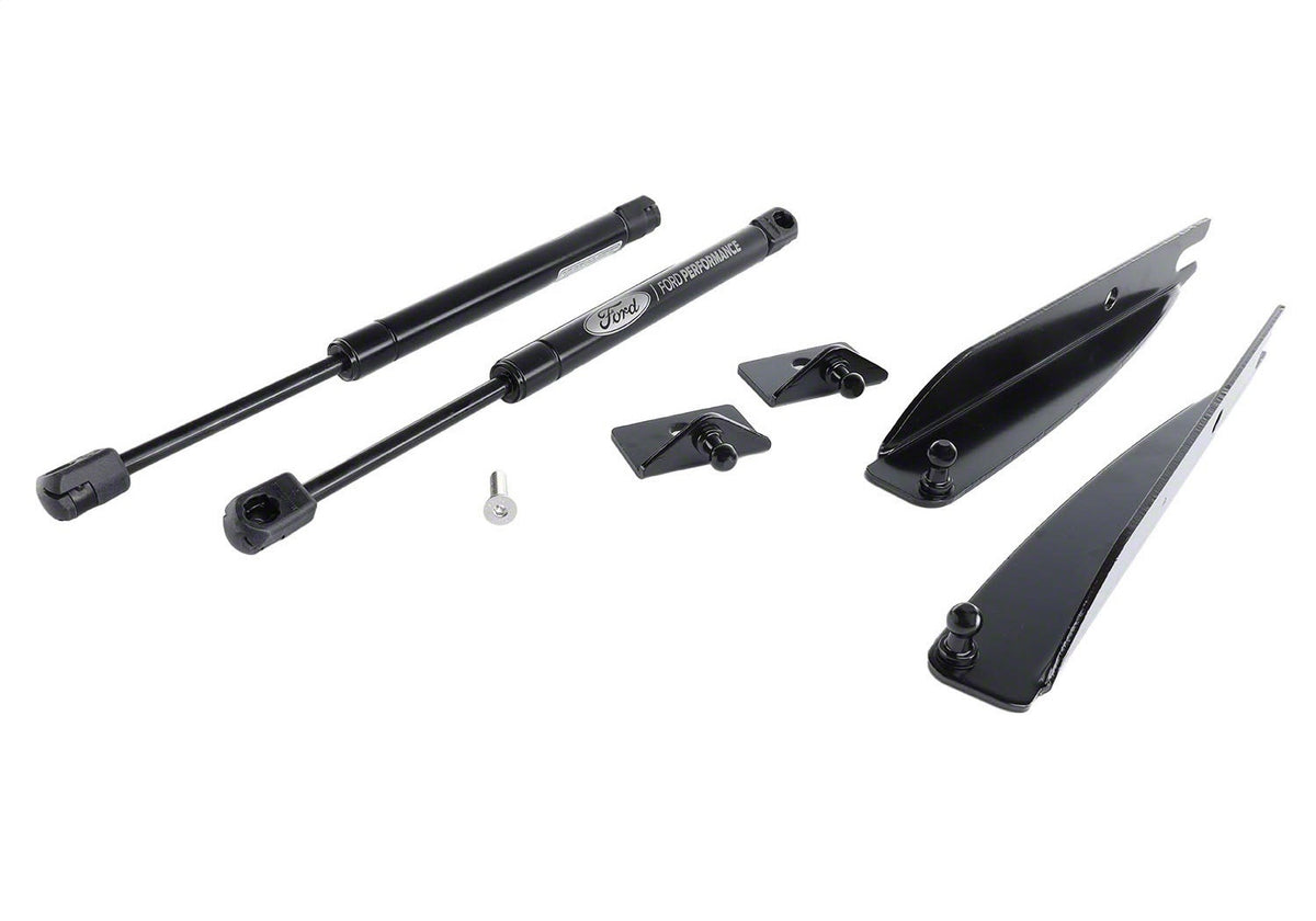 Ford Performance 2005-2014 Mustang Hood Lift Kit With Laser Engraved Ford Performance Logo — alternate view (FRPM-16826-M)