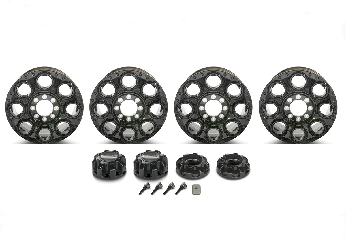 Ford Performance 2005-2022 Super Duty 20" Caliber Wheel Kit-Gloss Black — additional view (FRPM-1007K-S2008GB1)