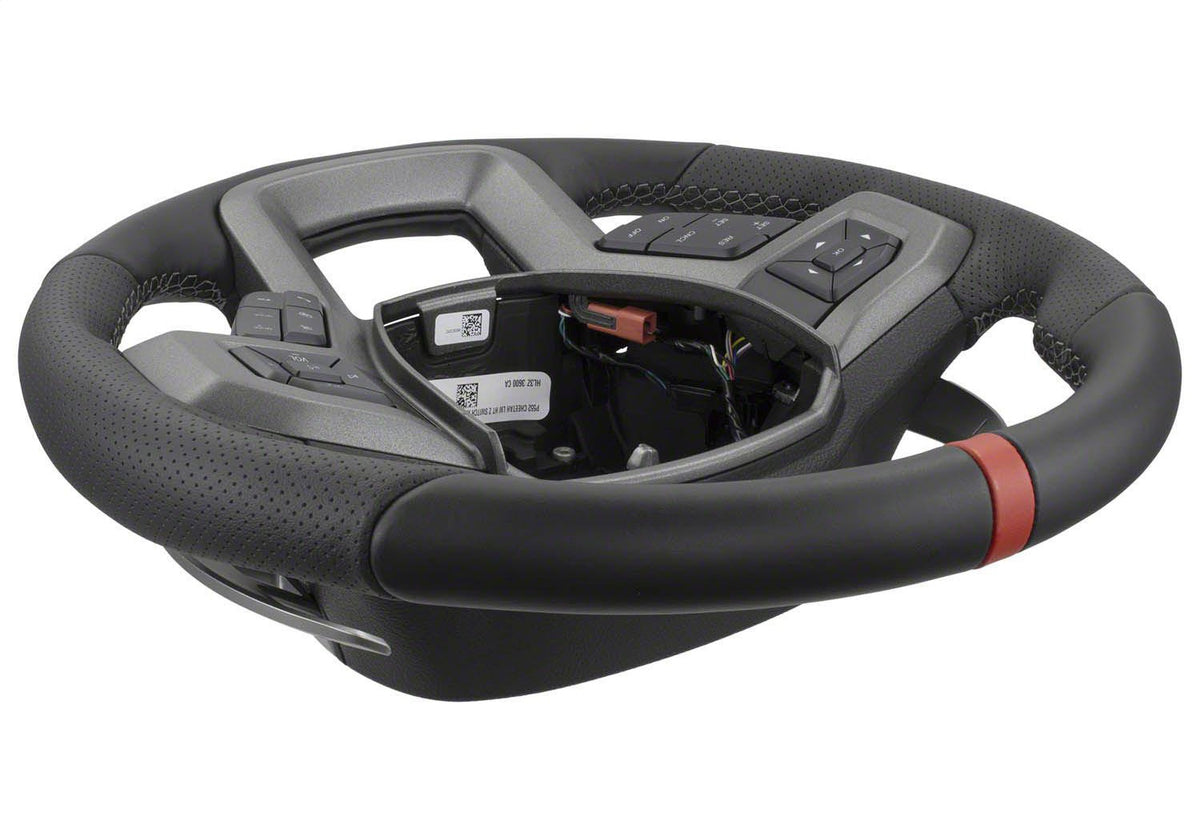 Ford Performance 2015-2018 F-150 Raptor Performance Steering Wheel Kit-Red Sightline — in use (FRPM-3600-F15RRD)