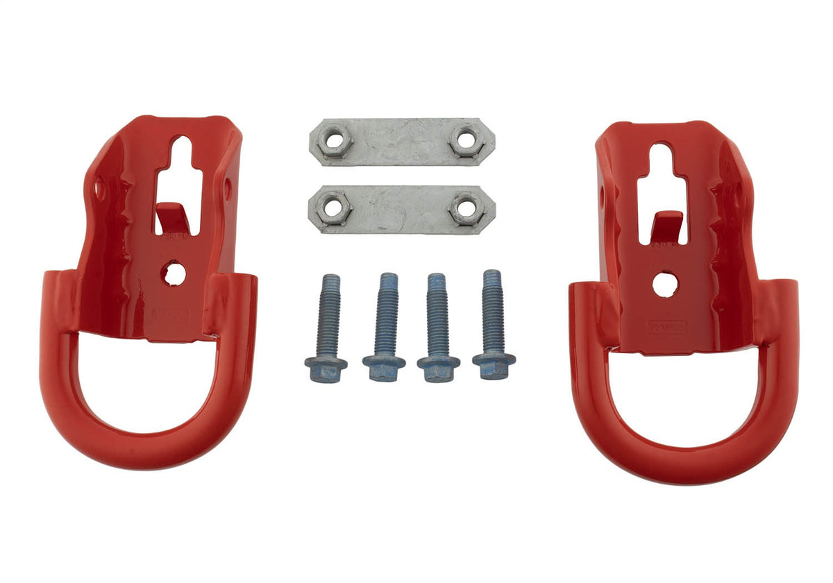 Ford Performance 2015-2025 F-150 Tow Hooks-Pair-Red — in use (FRPM-18954-F15R)