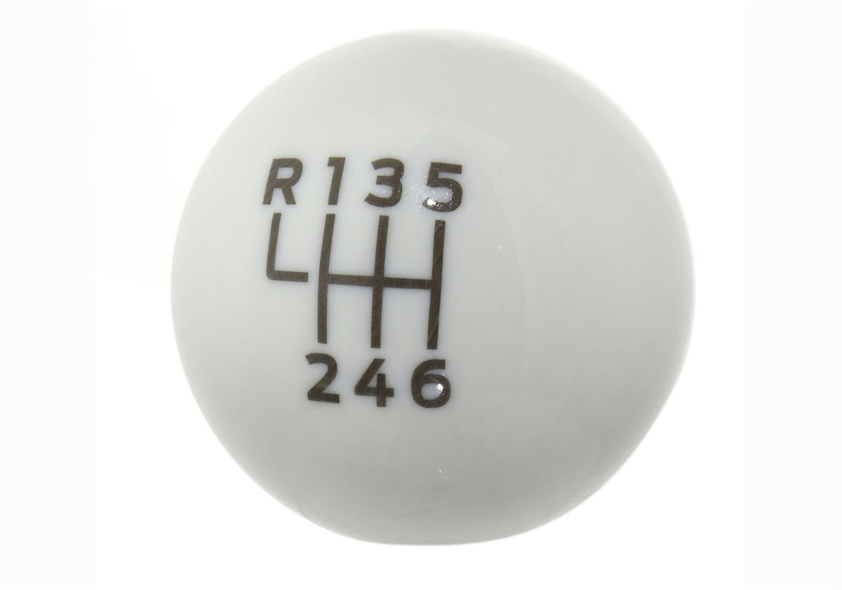Ford Performance 2015-2025 Mustang Bullitt White Shift Knob — alternate view (FRPM-7213-M8B)