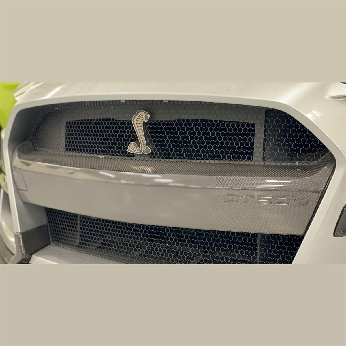 Ford Performance 2020-2022 GT500 Carbon Fiber Bumper Insert — alternate view (FRPM-17750-MCF)