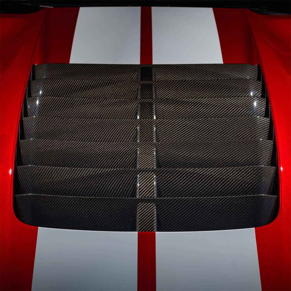 Ford Performance 2020-2022 GT500 Carbon Fiber Hood Vent Kit — detail (FRPM-16612-C20)