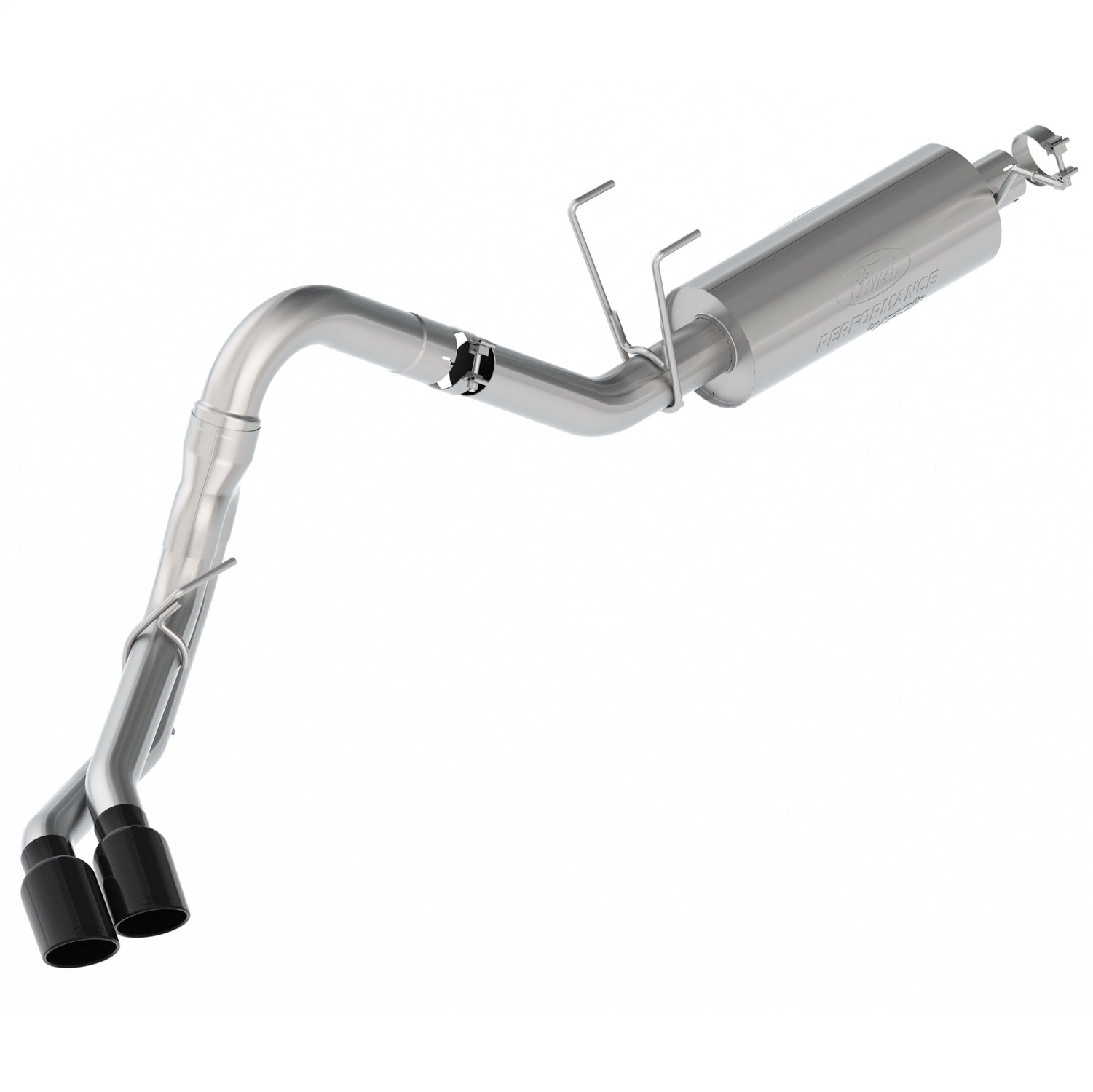 Ford Performance 2020-2022 Super Duty 7.3L Sport Exhaust-Black Tips-Dual Side Exit (FRPM-5200-FSD73SB)