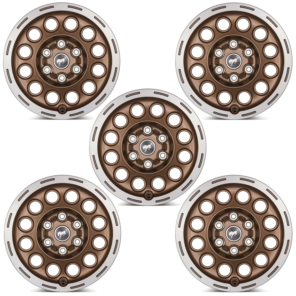 Ford Performance 2021-2024 Bronco 17" X 8.0" Wheel Kit-Sinister Bronze (FRPM-1007K-P1780BRN)
