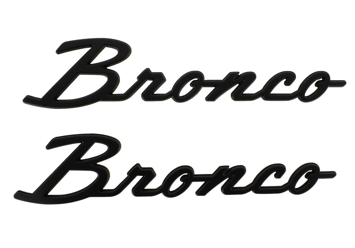 Ford Performance 2021-2025 Bronco Classic Script Fender Badge Kit-Matte Black (FRPM-1447-BSMB)