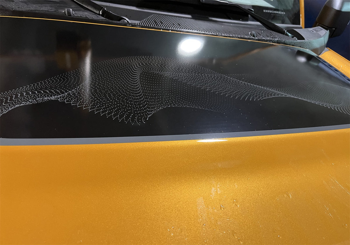 Ford Performance 2021-2025 Bronco G.O.A.T Hood Cowl Decal — alternate view (FRPM-1820-BRH)