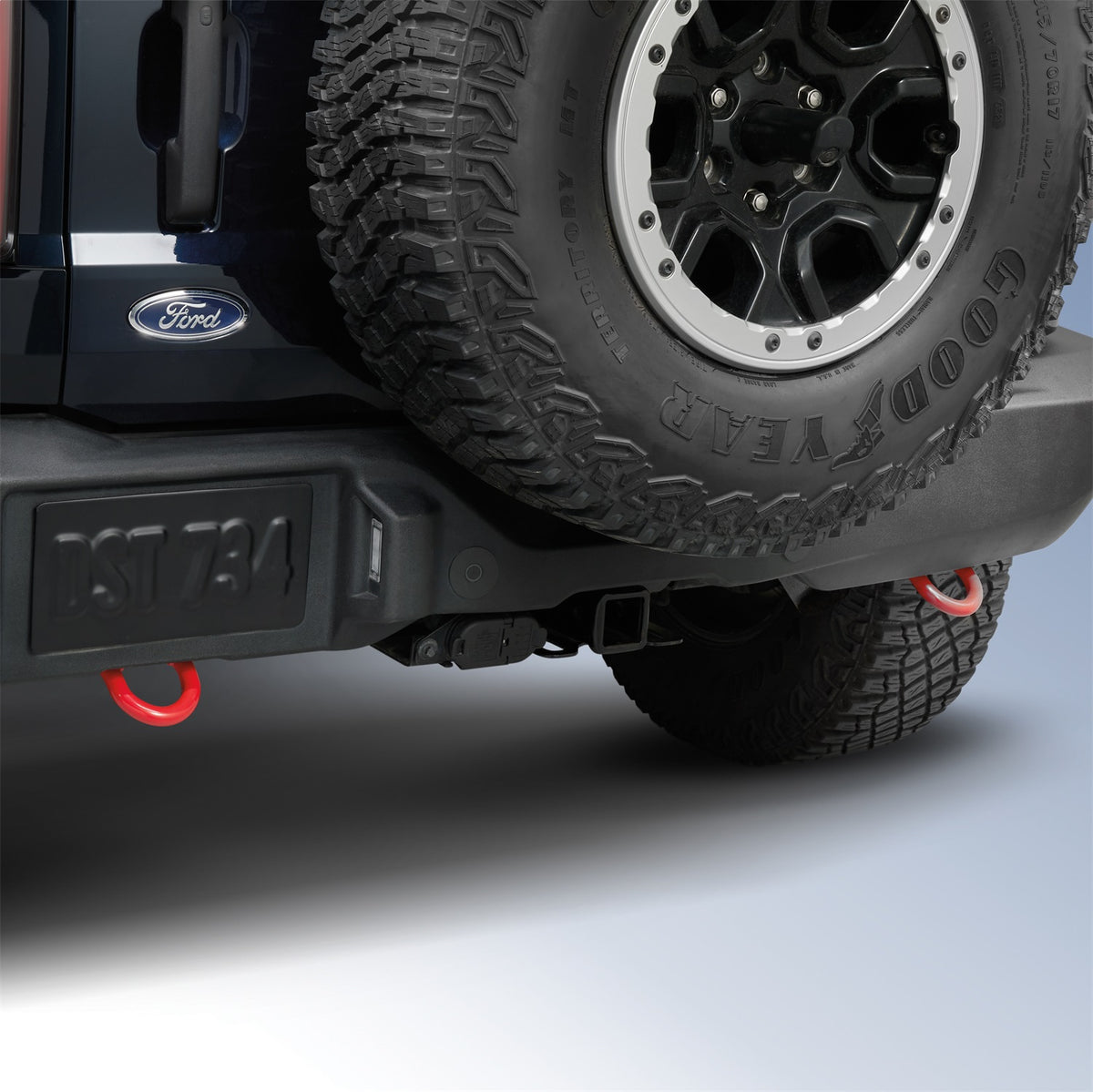Ford Performance 2021 -2025 Bronco Rear Tow Hook Pair-Red — alternate view (FRPM-18954-BTHR)