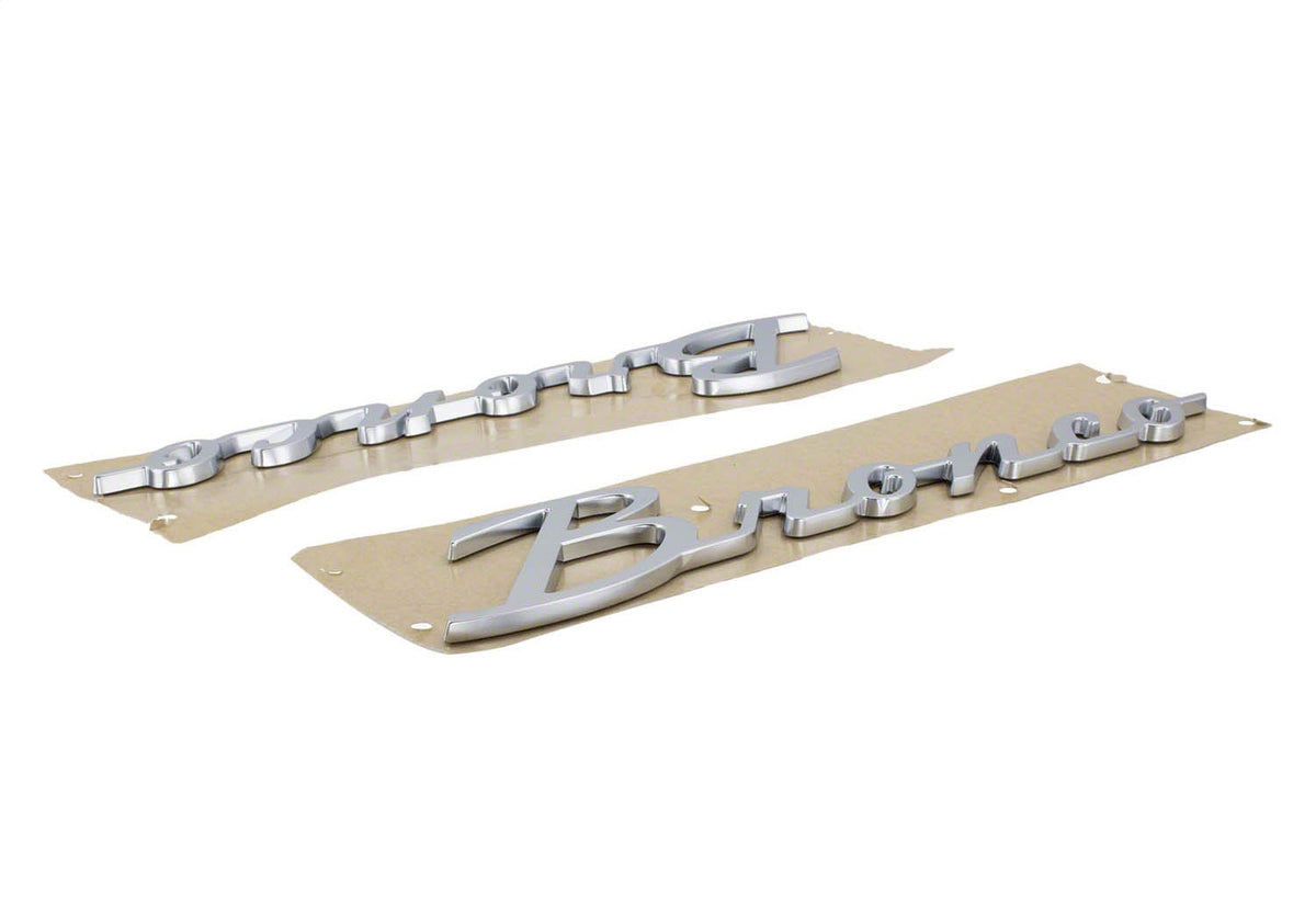 Ford Performance 2021-2025 "Bronco" Script Emblem Kit-Silver — alternate view (FRPM-1447-BSS)