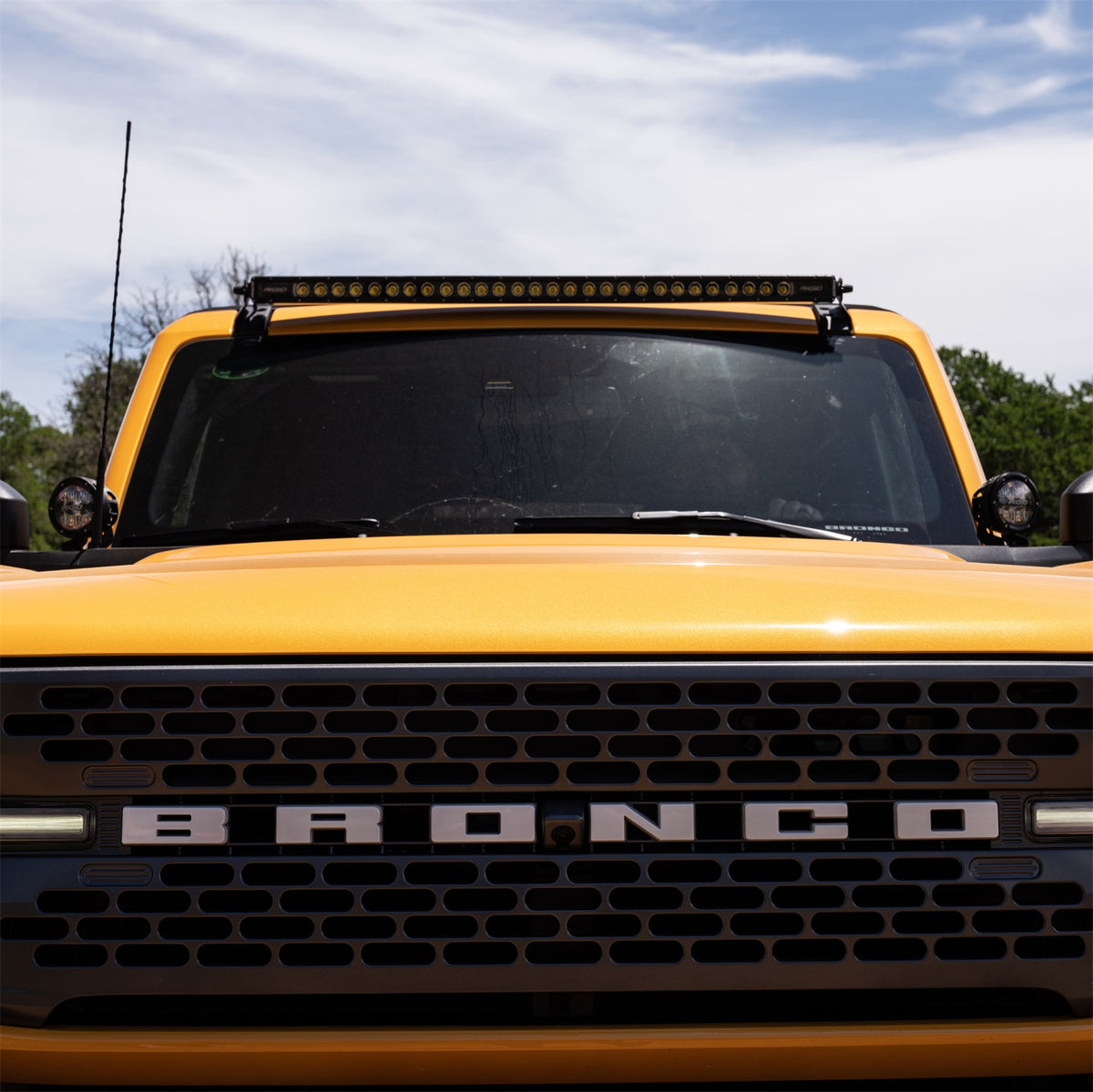 Ford Performance 2021- 2025 Ford Bronco Roof Mounted Off-Road Light Kit — in use (FRPM-15200K-BRL)