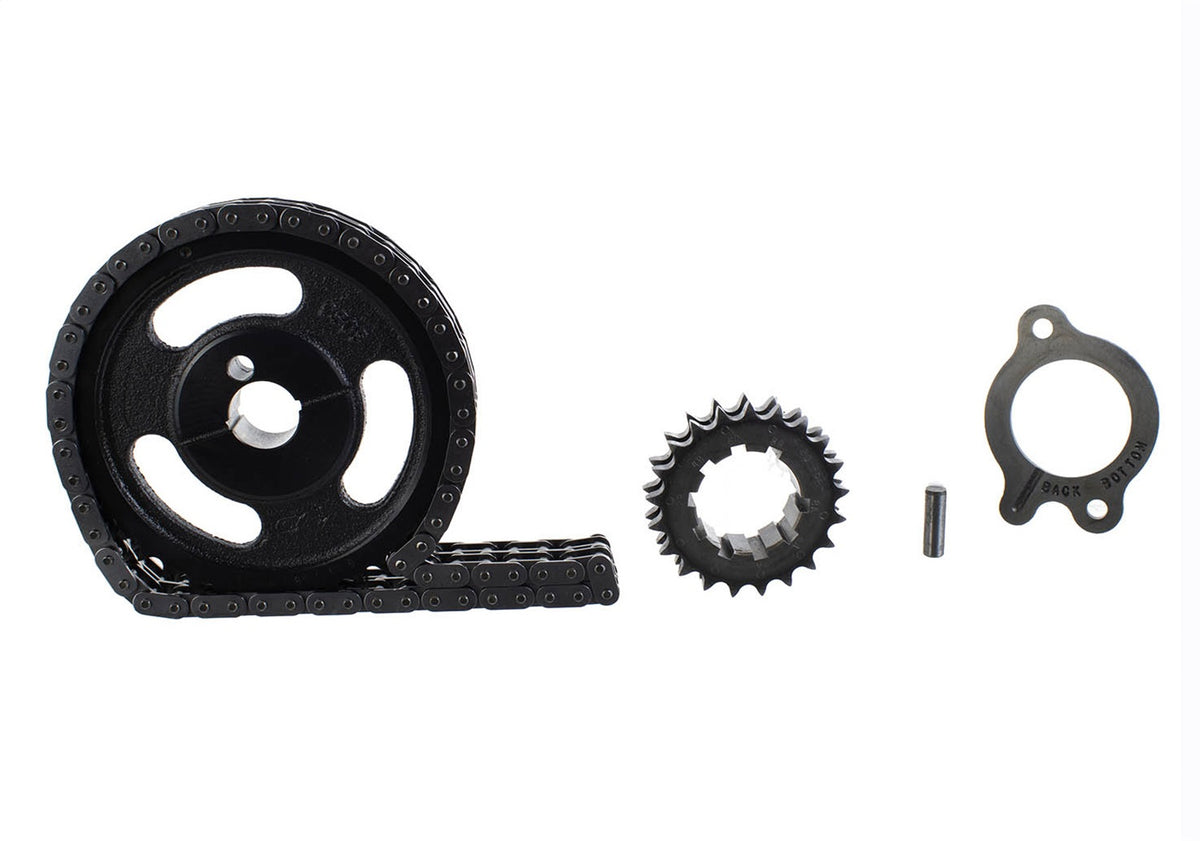 Ford Performance 302/351W Double Roller Timing Chain Set-Cast Iron Gear — detail (FRPM-6268-A302)