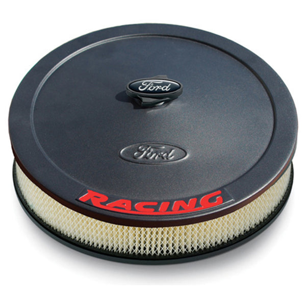 Ford Performance Air Cleaner Kit: Black Crinkle Finish, Red Ford Racing Emblem (FRP302-352)