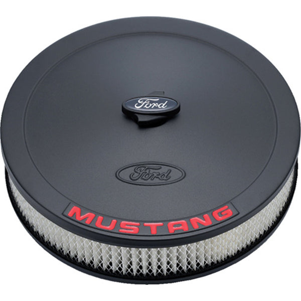 Ford Performance Air Cleaner Kit: Black Crinkle Finish, Red Mustang Emblem (FRP302-362)