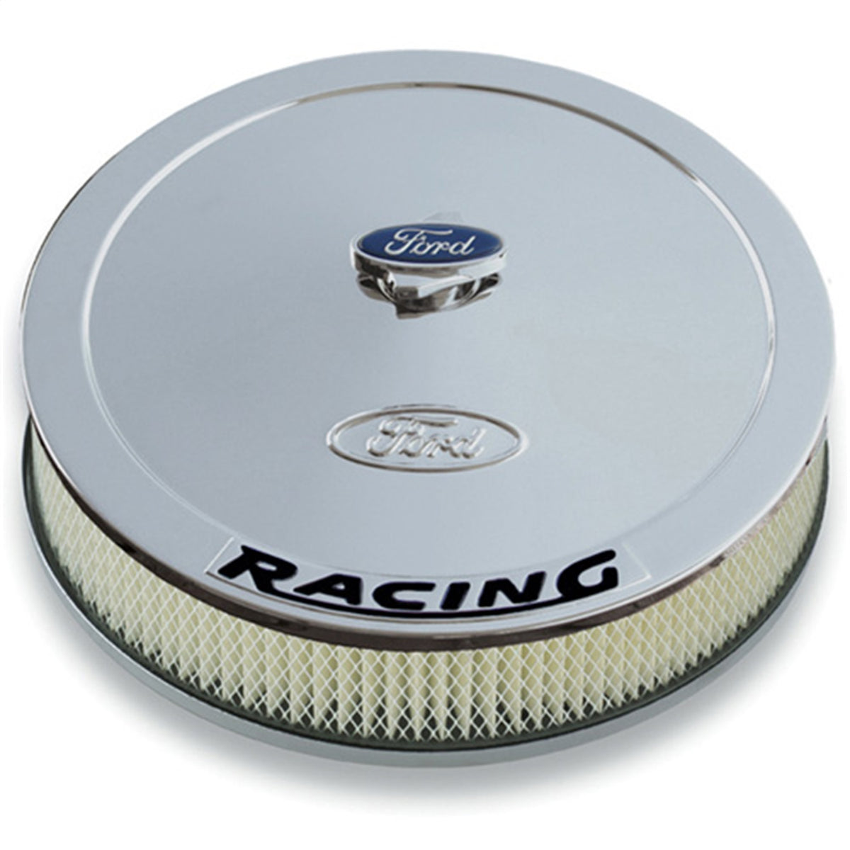 Ford Performance Air Cleaner Kit: Chrome, Ford Emblem And Black Ford Racing Emblem (FRP302-351)