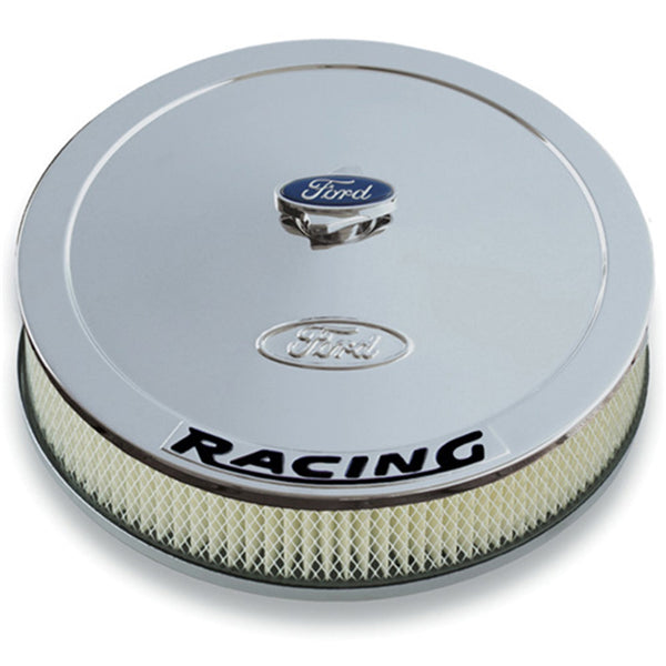 Ford Performance Air Cleaner Kit: Chrome, Ford Emblem And Black Ford Racing Emblem (FRP302-351)