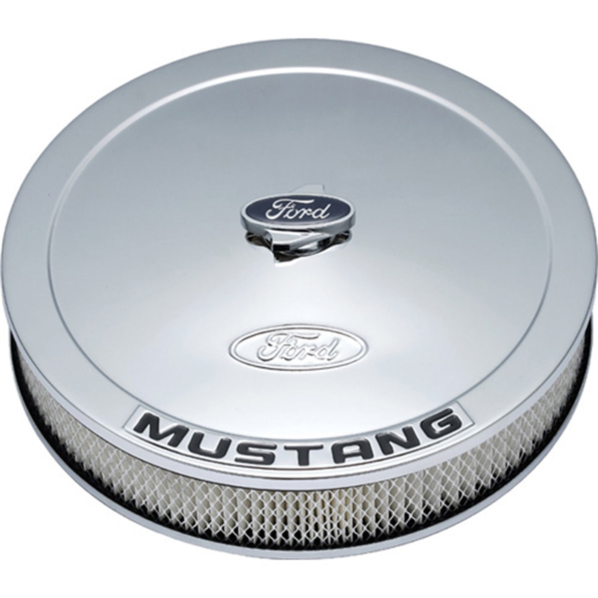 Ford Performance Air Cleaner Kit: Chrome, Ford Mustang Emblem (FRP302-361)