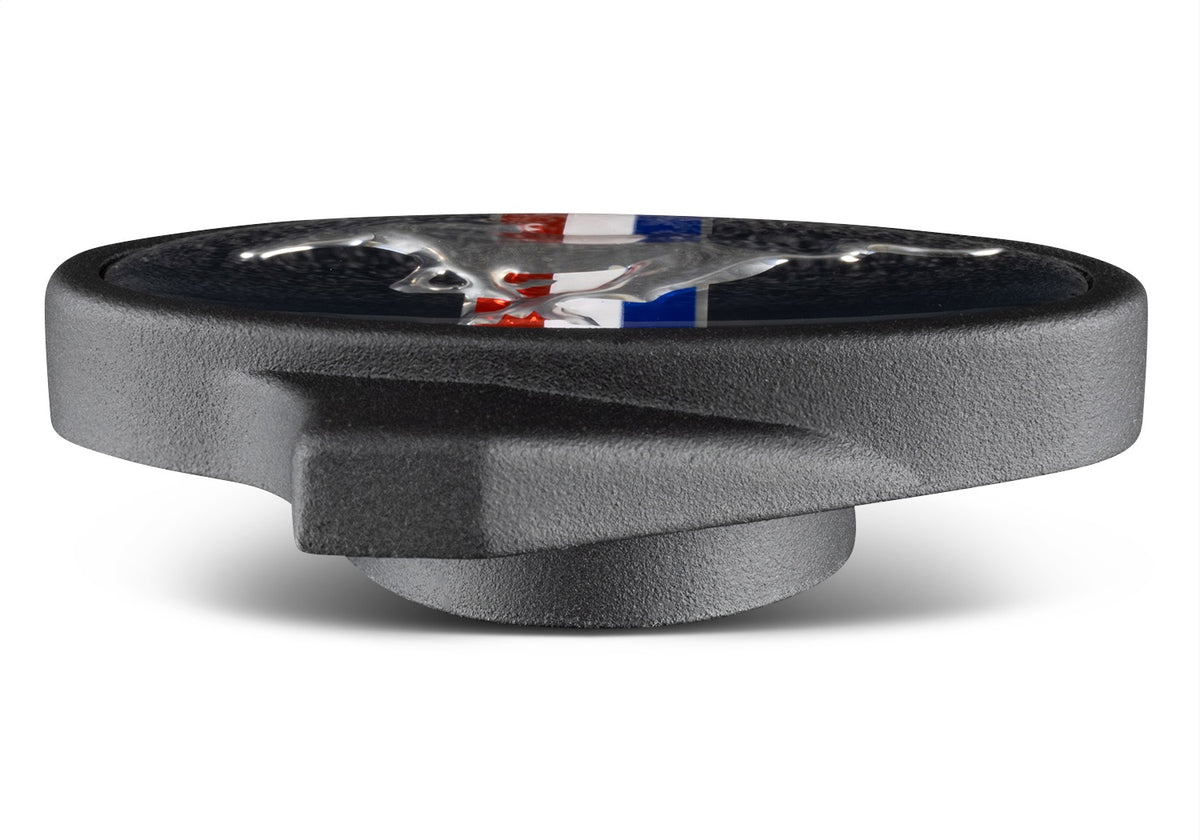 Ford Performance Black Finish Air Cleaner Nut: Mustang Logo — alternate view (FRP302-338)