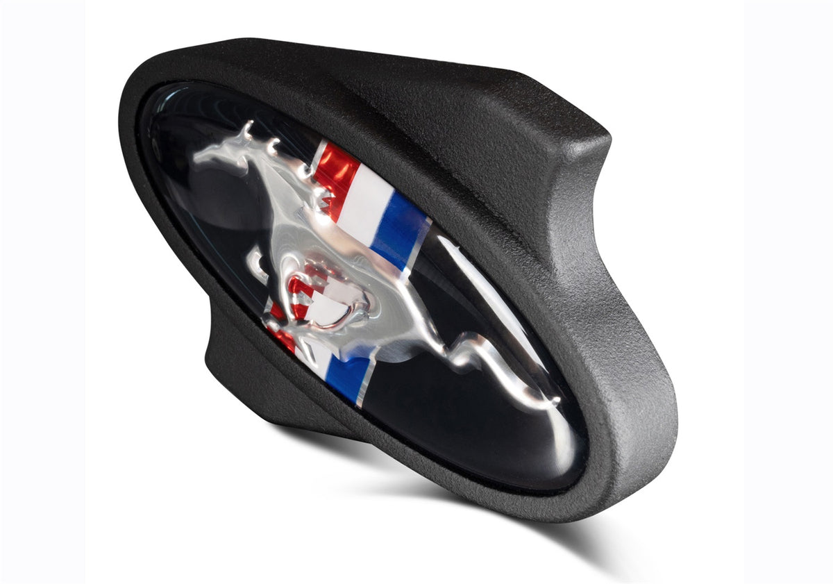 Ford Performance Black Finish Air Cleaner Nut: Mustang Logo — detail (FRP302-338)