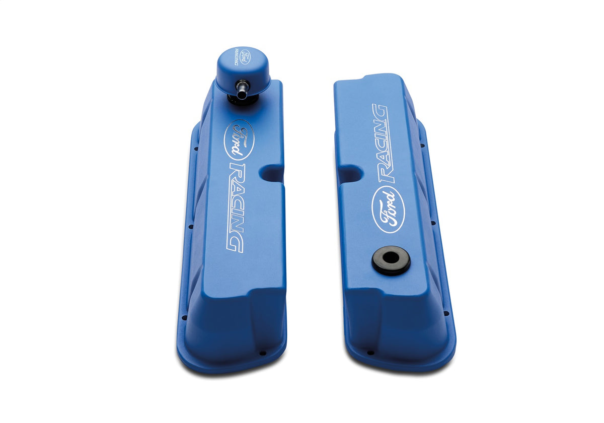 Ford Performance Blue Satin Valve Covers — alternate view (FRPM-6582-LE302BL)