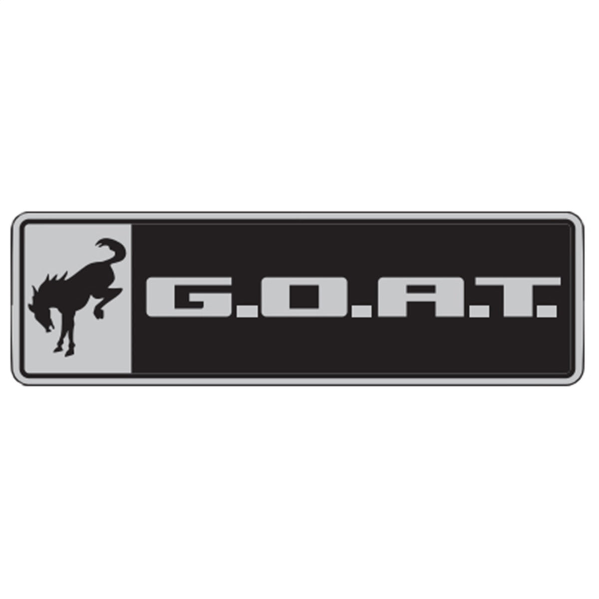 Ford Performance Bronco/Bronco Sport G.O.A.T. Badge-Black/Chrome (FRPM-1447-GOAT)