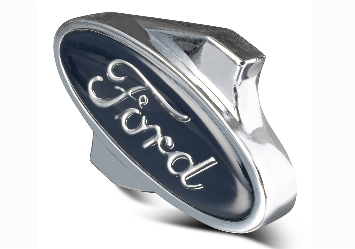 Ford Performance Chrome Air Cleaner Nut: Ford Logo — alternate view (FRP302-333)
