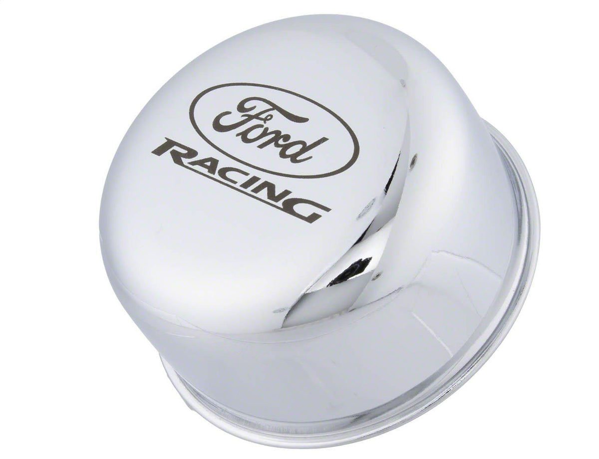 Ford Performance Chrome Breather Cap With Ford Racing Logo — alternate view (FRPM-6766-FRNVCH)