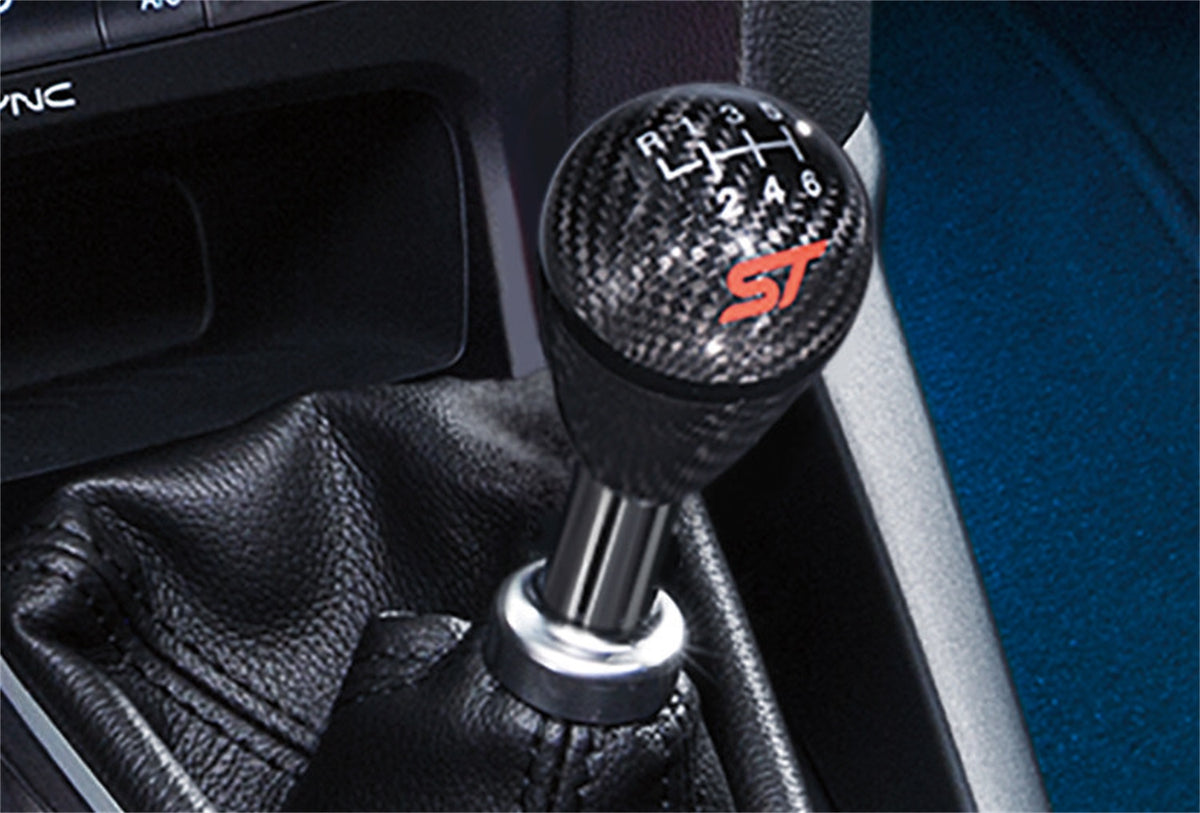 Ford Performance Focus ST Shift Knob-Carbon Fiber, Black, 6 Speed — alternate view (FRPM-7213-FSTCF)