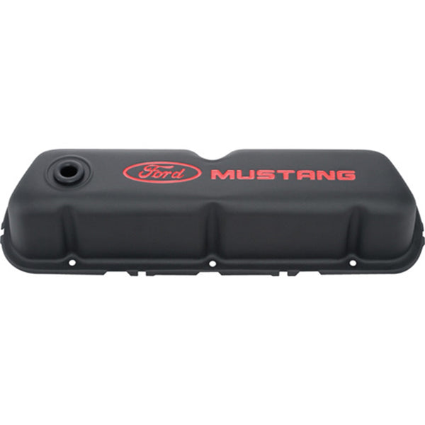Ford Performance Ford Mustang Logo Black Crinkle Valve Covers (FRP302-101)
