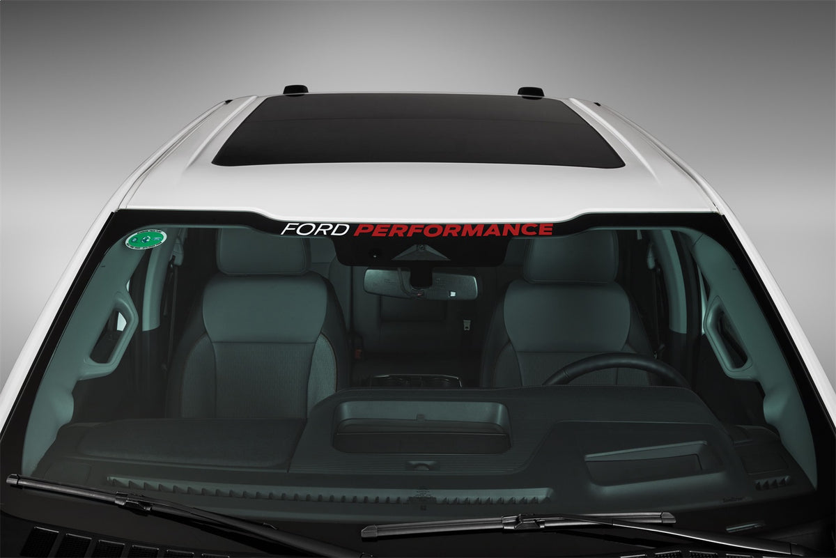 Ford Performance Ford Performance F-Series Windshield Banner-White/Red — alternate view (FRPM-1820-WR)
