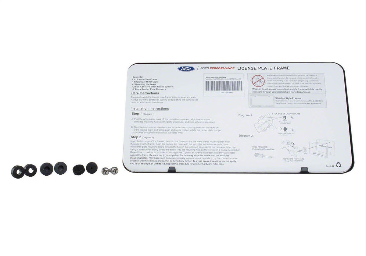 Ford Performance Ford Performance License Plate Frame-Black Stainless Steel — additional view (FRPM-1828-SS304BK)