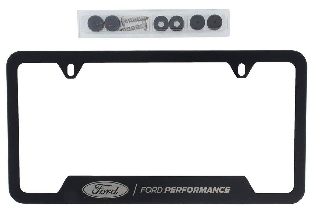 Ford Performance Ford Performance License Plate Frame-Black Stainless Steel — in use (FRPM-1828-SS304BK)