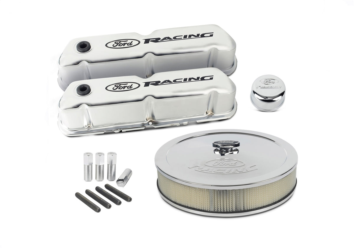 Ford Performance Ford Racing Complete Dress Up Kit, Chrome Finish With Black Emblems — alternate view (FRP302-510)